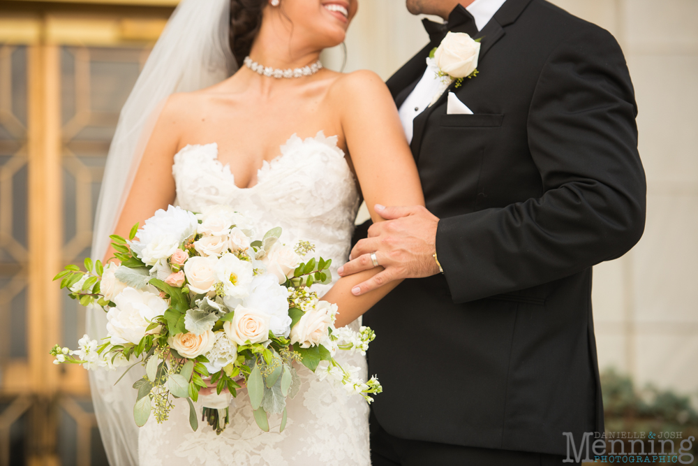 Youngstown, Ohio black tie wedding DeYor Powers Auditorium