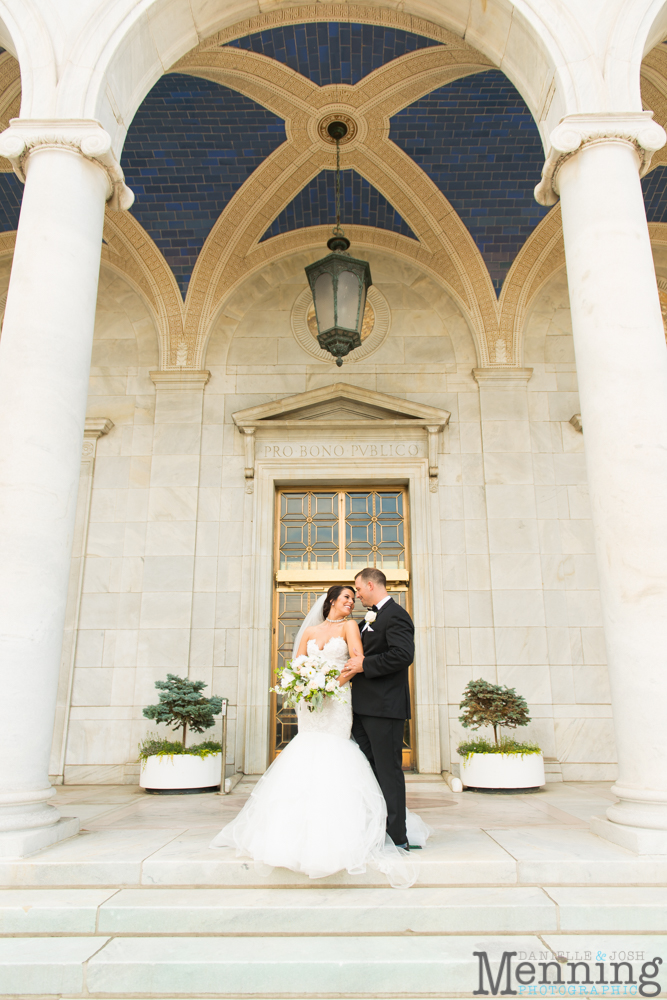 Youngstown, Ohio black tie wedding DeYor Powers Auditorium