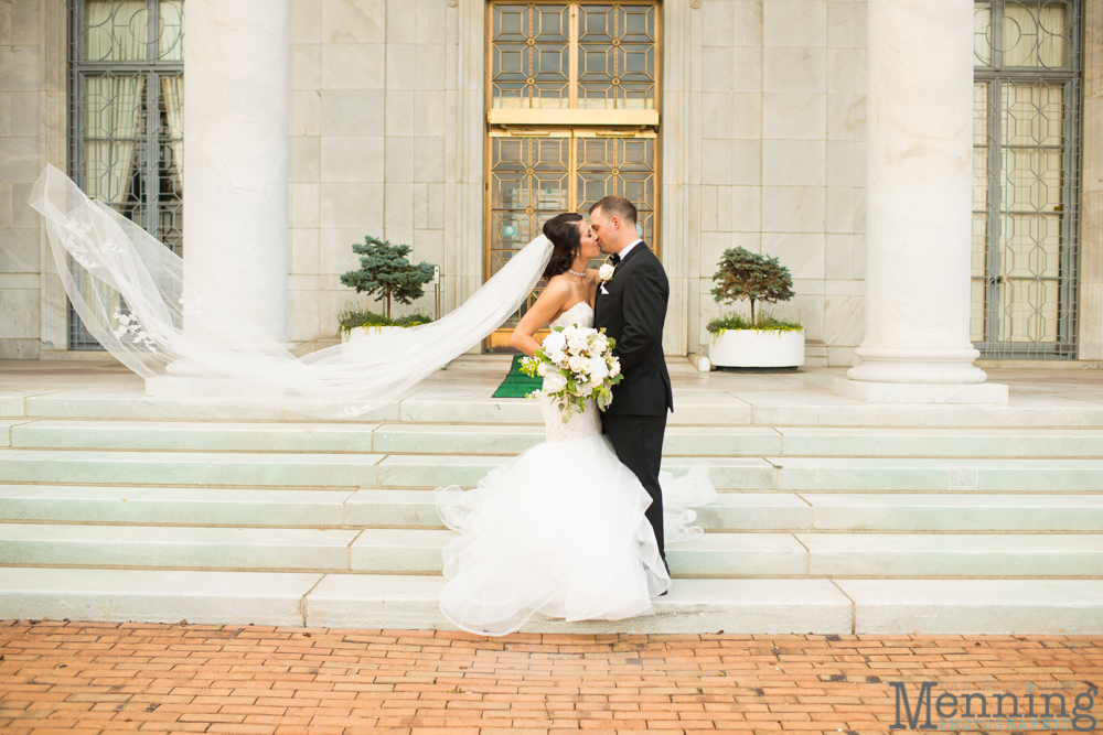 Youngstown, Ohio black tie wedding DeYor Powers Auditorium