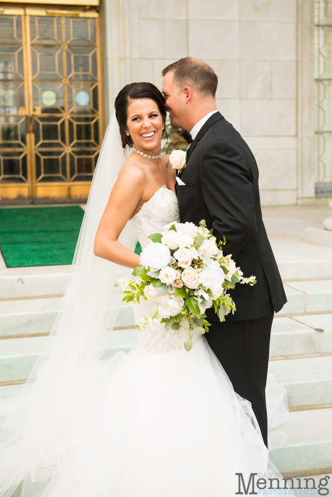 Youngstown, Ohio black tie wedding DeYor Powers Auditorium