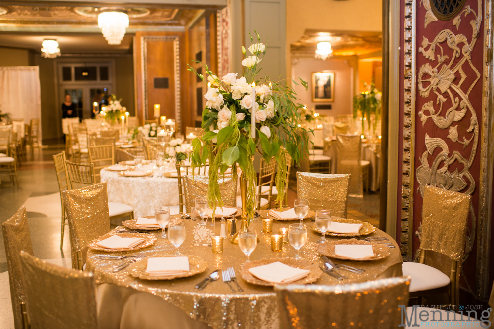 Youngstown, Ohio black tie wedding DeYor Powers Auditorium