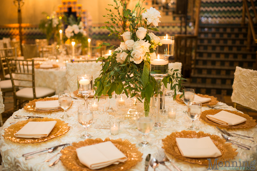 Youngstown, Ohio black tie wedding DeYor Powers Auditorium