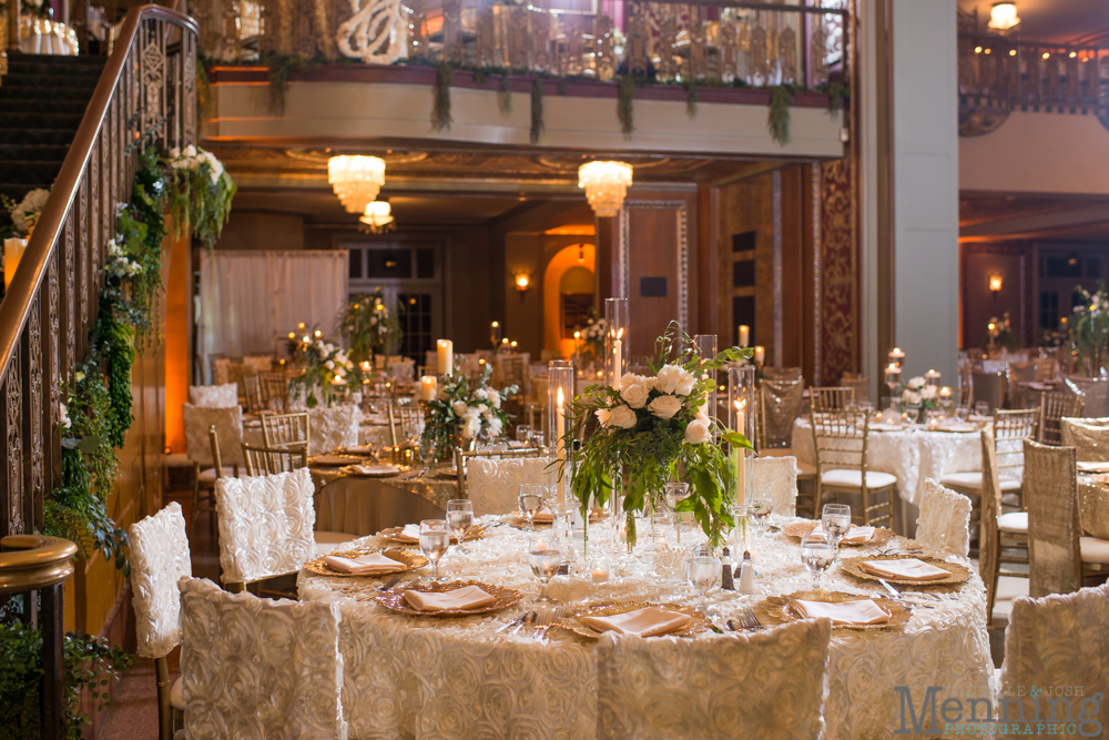 Youngstown, Ohio black tie wedding DeYor Powers Auditorium