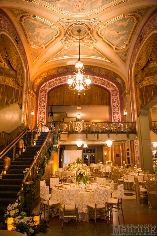 Youngstown, Ohio black tie wedding DeYor Powers Auditorium