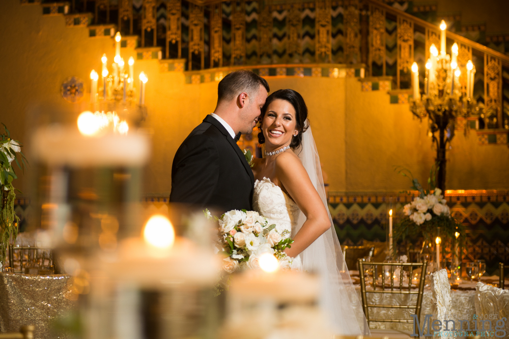 Youngstown, Ohio black tie wedding DeYor Powers Auditorium