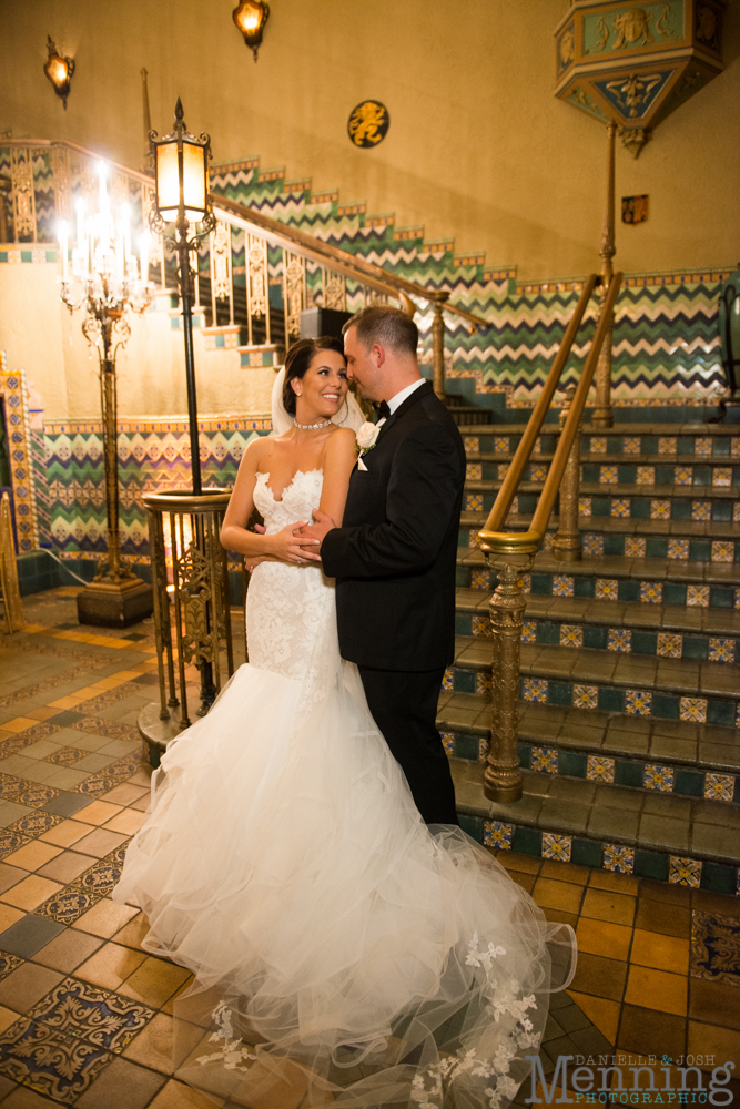 Youngstown, Ohio black tie wedding DeYor Powers Auditorium