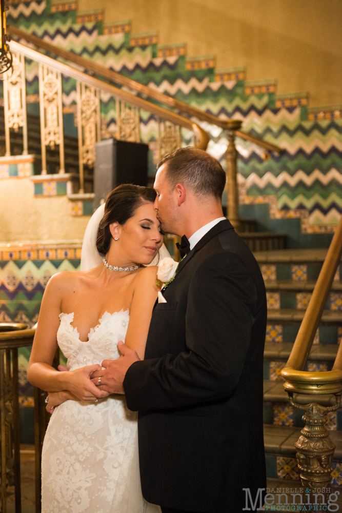 Youngstown, Ohio black tie wedding DeYor Powers Auditorium