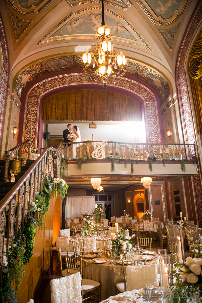 Youngstown, Ohio black tie wedding DeYor Powers Auditorium