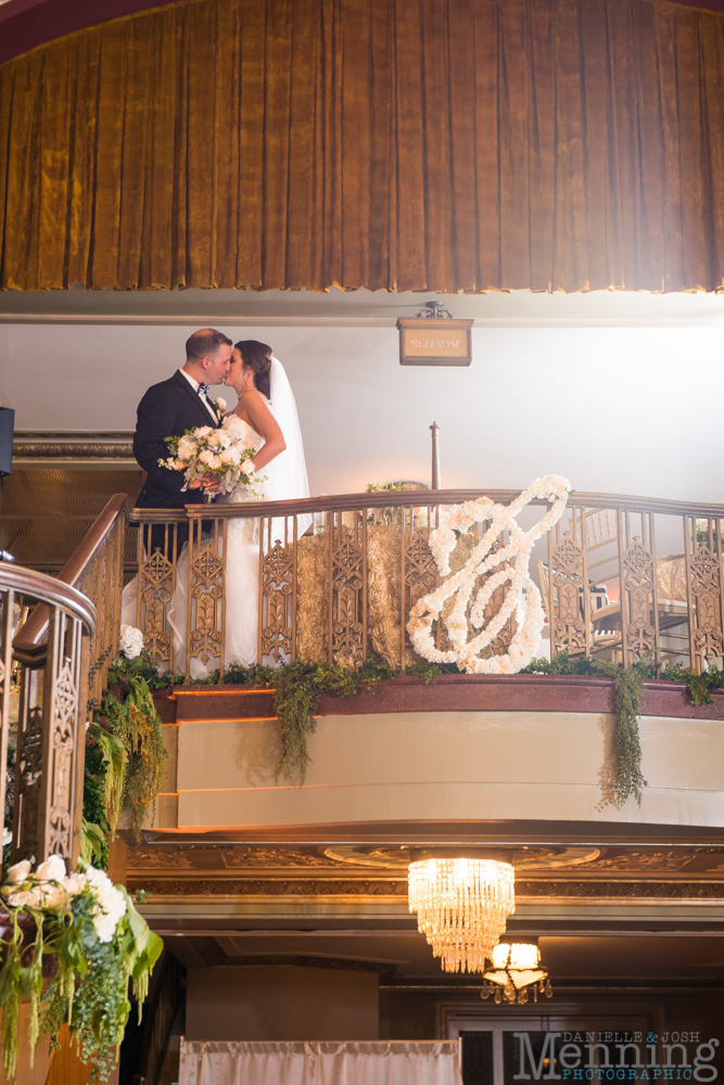 Youngstown, Ohio black tie wedding DeYor Powers Auditorium