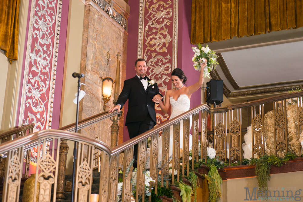 Youngstown, Ohio black tie wedding DeYor Powers Auditorium