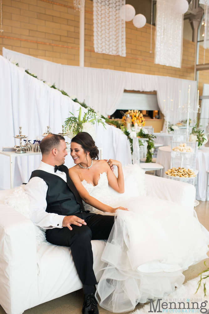 Youngstown, Ohio black tie wedding DeYor Powers Auditorium