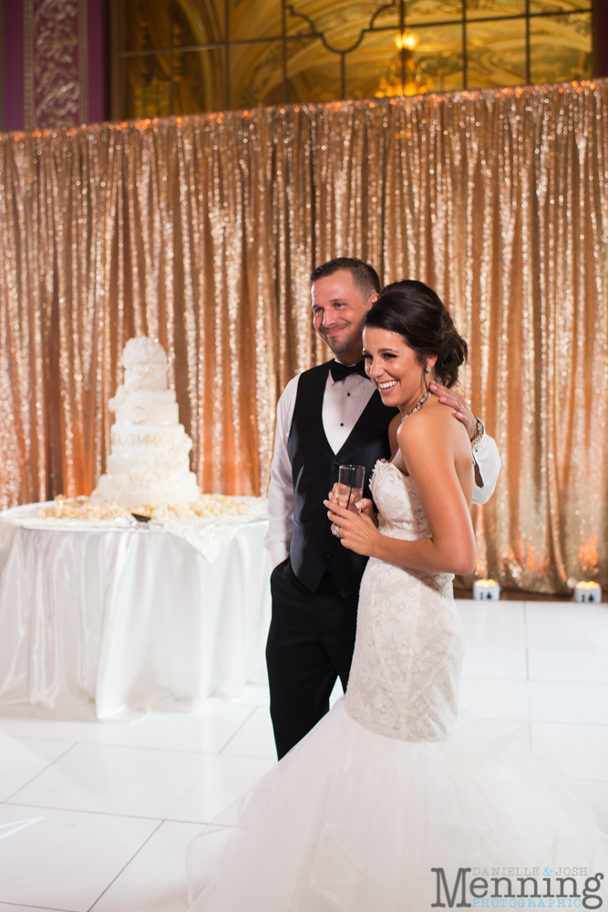 Youngstown, Ohio black tie wedding DeYor Powers Auditorium