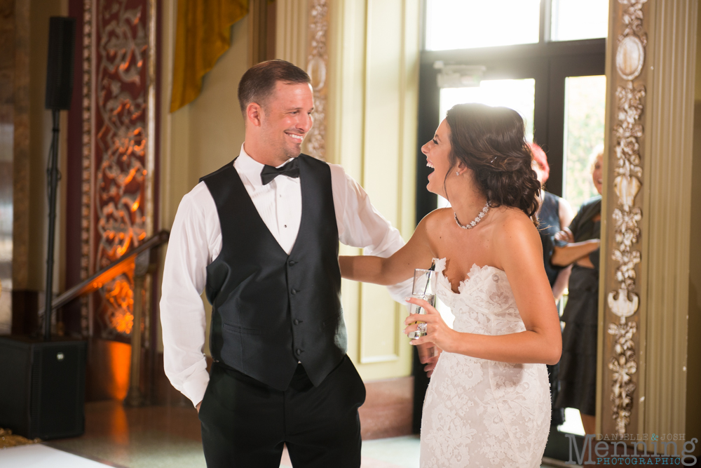 Youngstown, Ohio black tie wedding DeYor Powers Auditorium