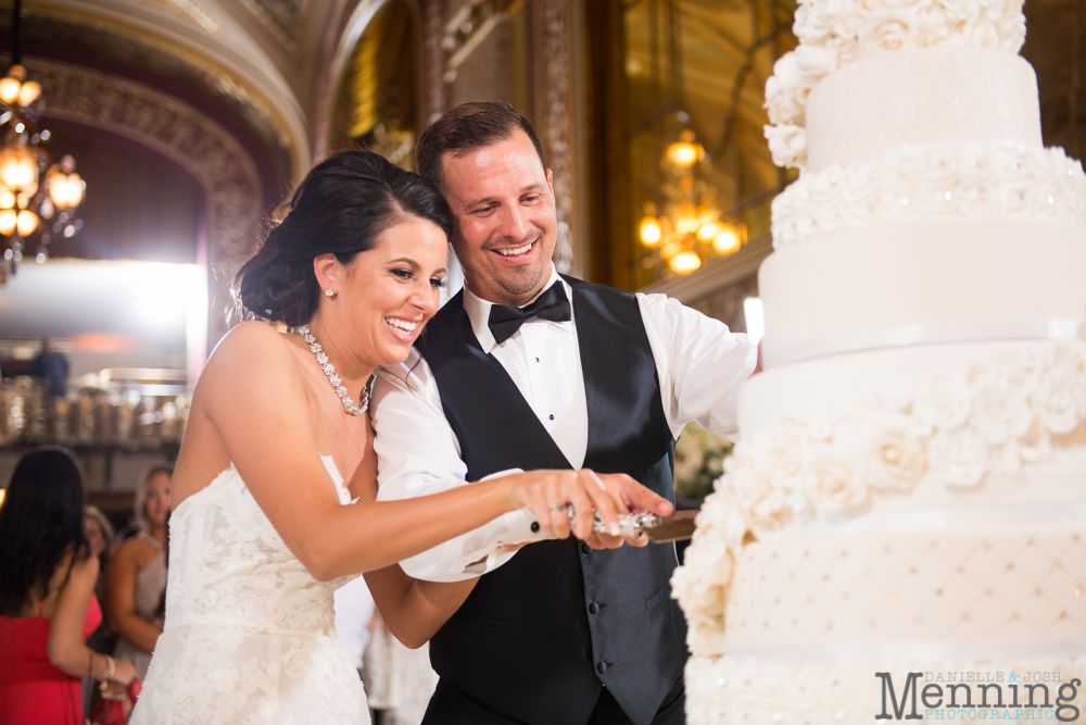 Youngstown, Ohio black tie wedding DeYor Powers Auditorium