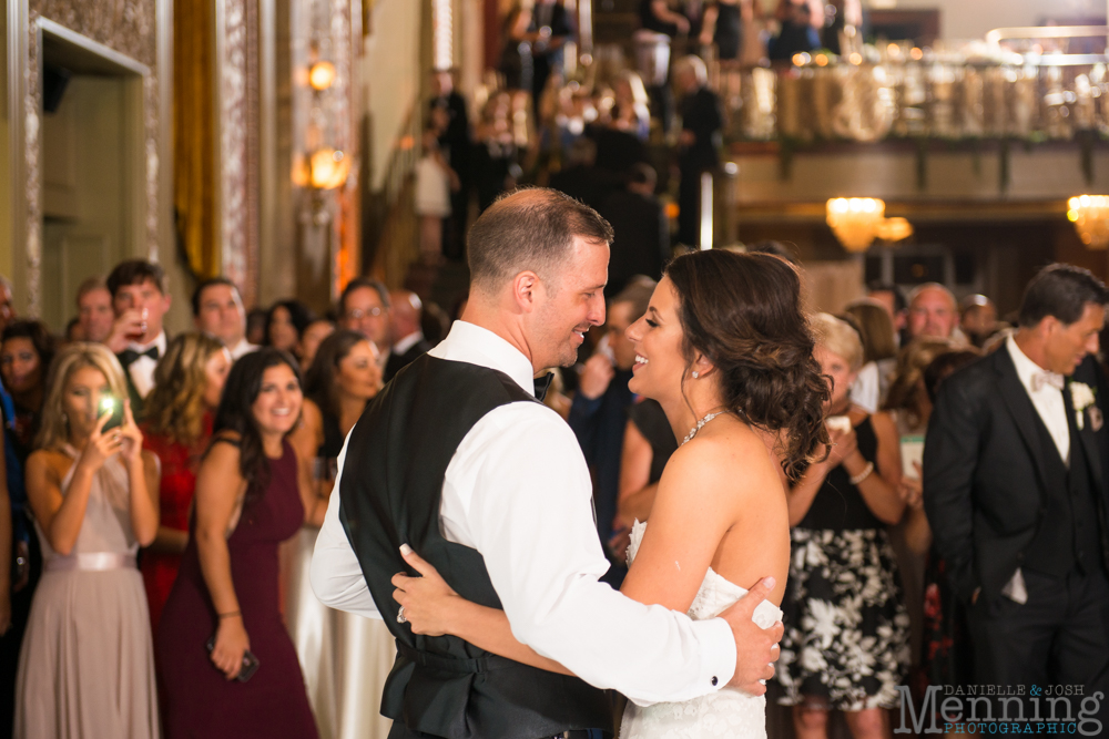 Youngstown, Ohio black tie wedding DeYor Powers Auditorium