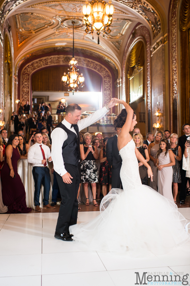 Youngstown, Ohio black tie wedding DeYor Powers Auditorium