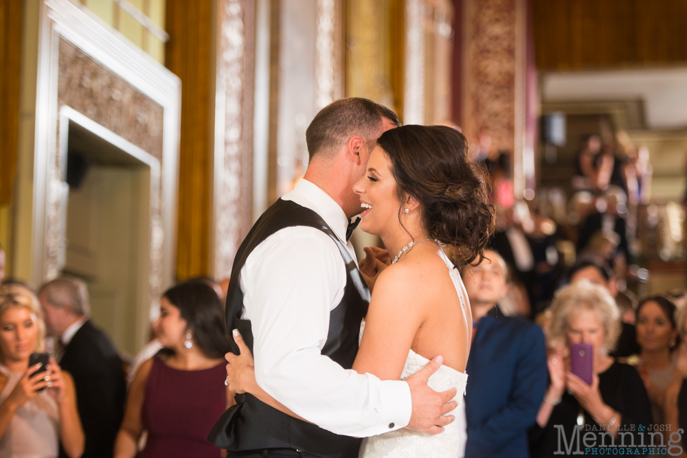 Youngstown, Ohio black tie wedding DeYor Powers Auditorium