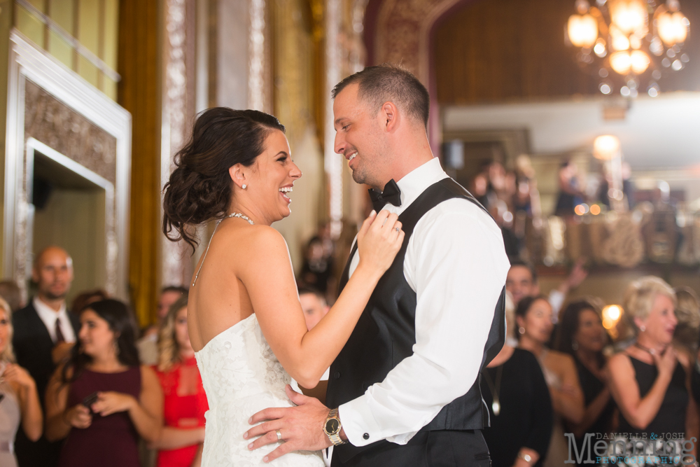 Youngstown, Ohio black tie wedding DeYor Powers Auditorium