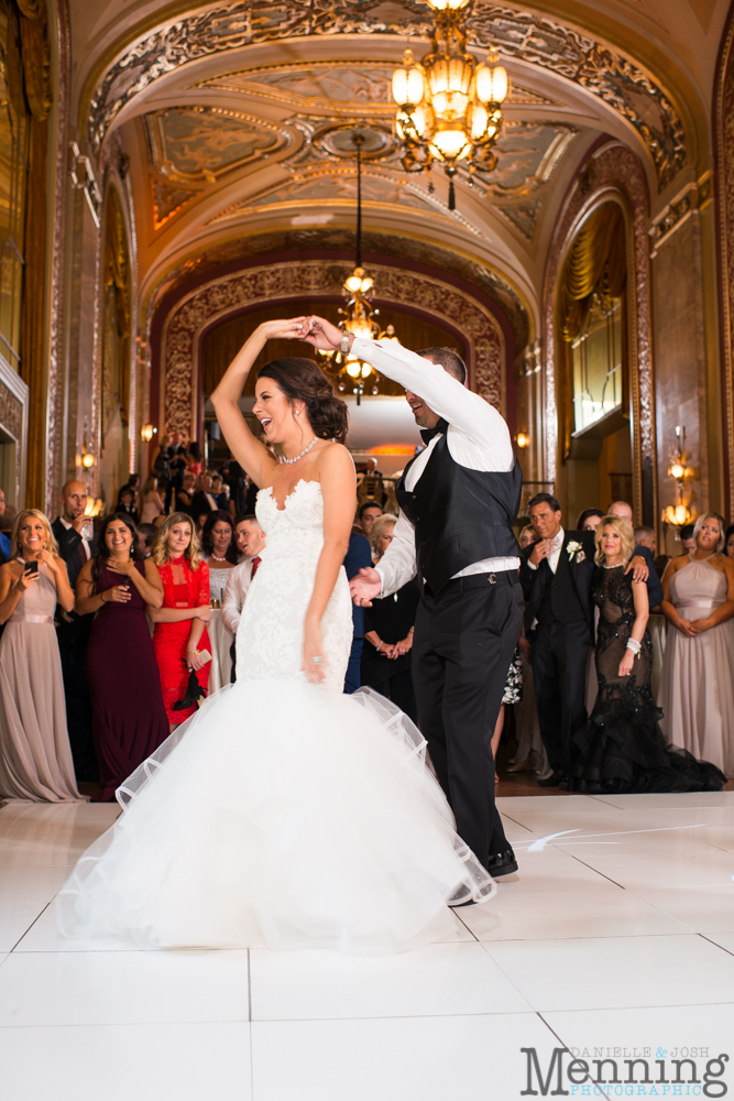 Youngstown, Ohio black tie wedding DeYor Powers Auditorium