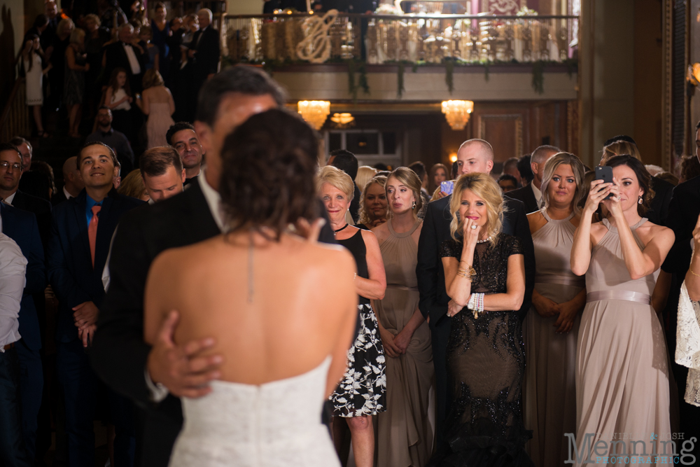 Youngstown, Ohio black tie wedding DeYor Powers Auditorium