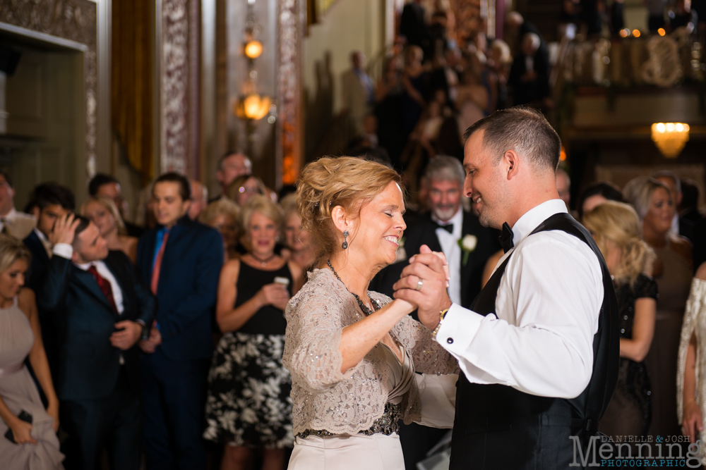 Youngstown, Ohio black tie wedding DeYor Powers Auditorium