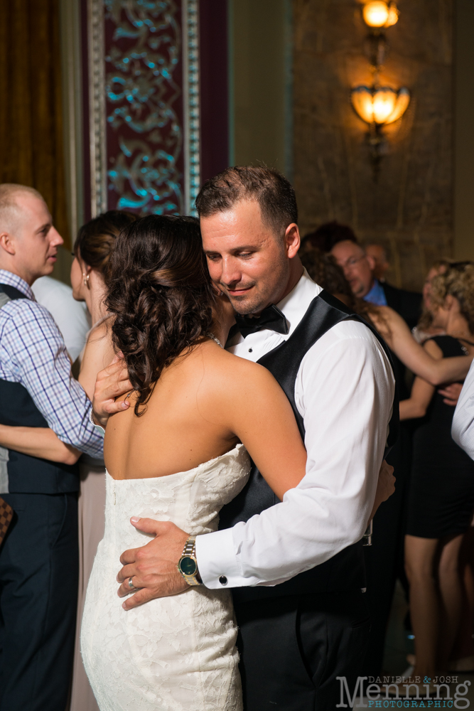 Youngstown, Ohio black tie wedding DeYor Powers Auditorium