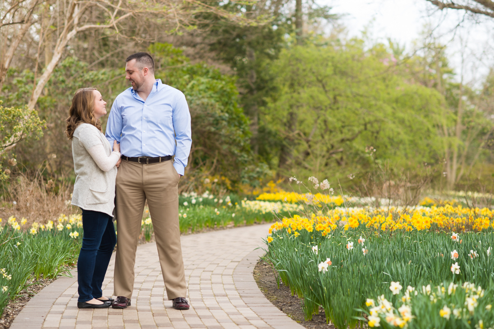 daffodil meadow mill creek park engagement photos