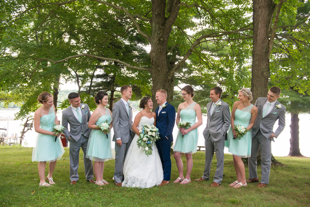mint and gray wedding youngstown ohio 